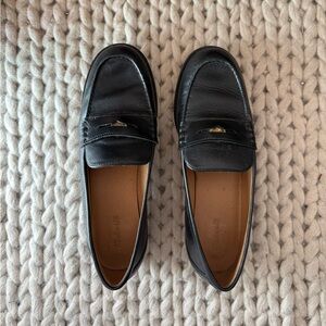 Madewell Black Leather Loafers - 9.5